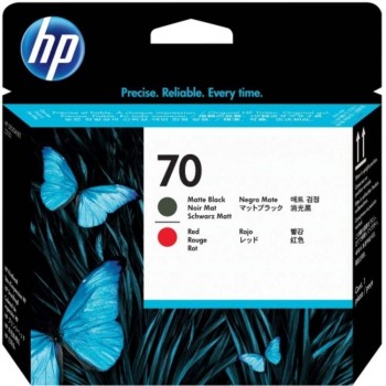 HP 70 DesignJet Printhead - Matte Black/Red (C9409A)